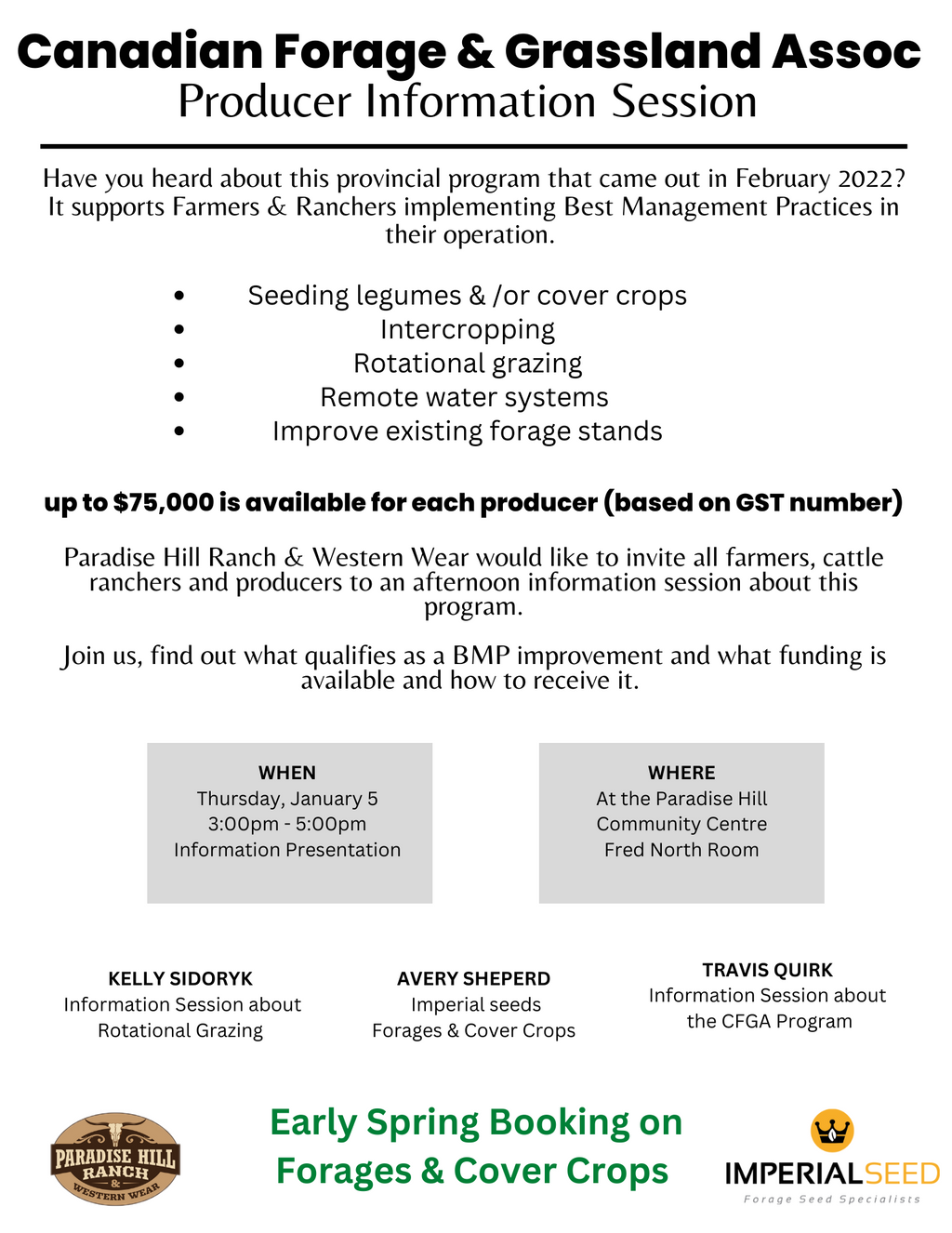 CFGA Producer Information Session!