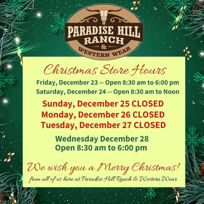Western wear sale hours