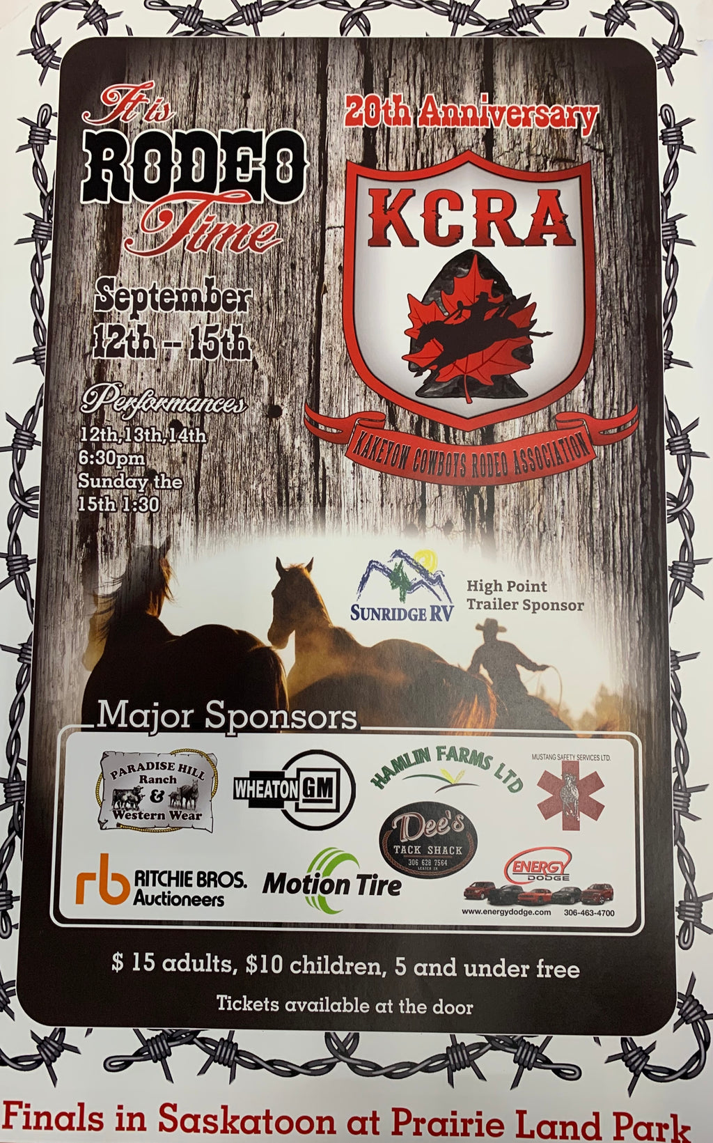 We Will be at the KCRA Finals this week!!