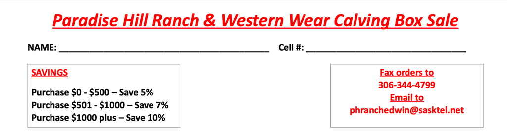 Calving Box Sale 2023!