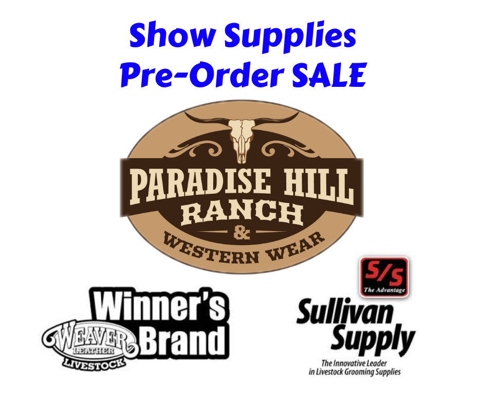 Cattle Show Supplies Sale!