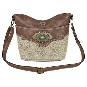 BG2116686 Purse Bucket Bag w/ Lace Accents