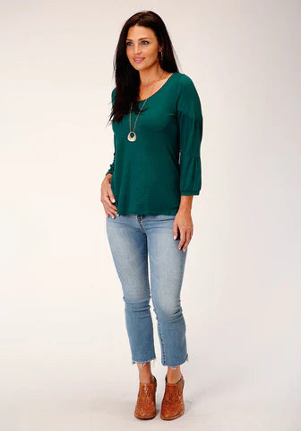 CL11-038-0514-0518-S-Emerald Womens Stetson Rayon Blouse