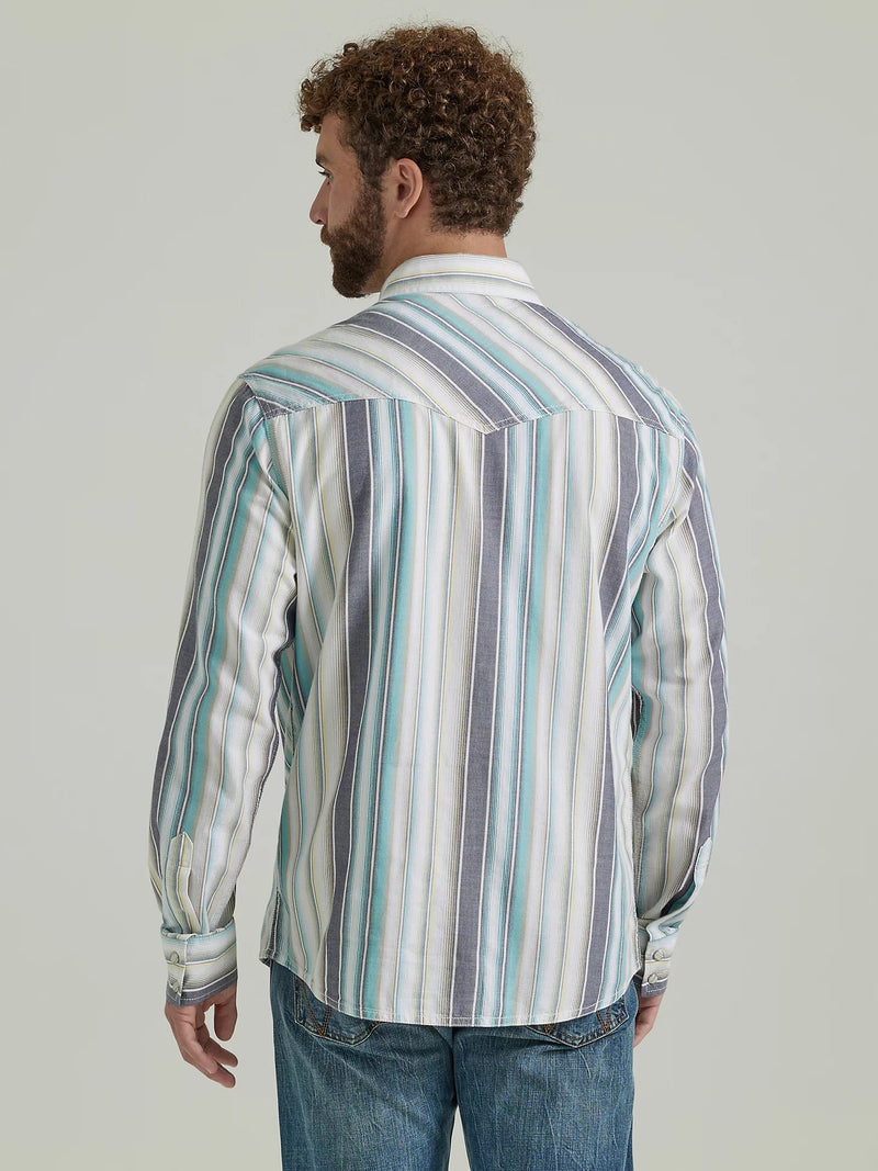 CL112346626 Wrangler Mens Shirt L/S Retro Stripe Snap