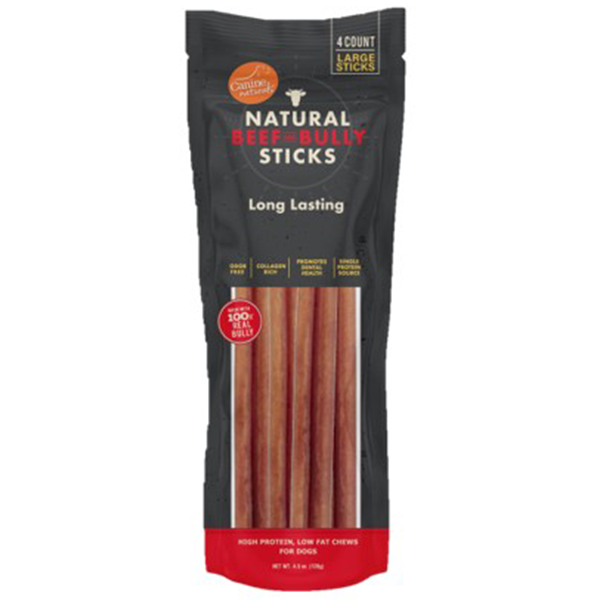 PS134-01270 Canine Naturals Beef and Bullys Sticks Large 10" 4pk