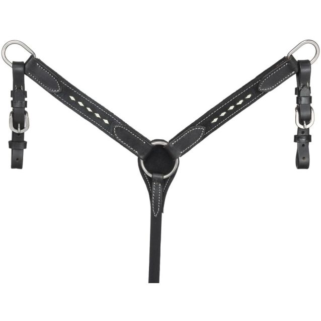 TK41-1005MN-2-0 Breastcollar Mini Buckstitch Suede - Black