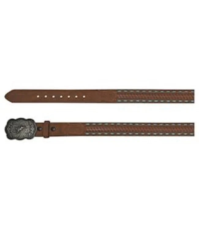 CL23219BE1-Boy's Belt Tooling and Teal Buckstitch