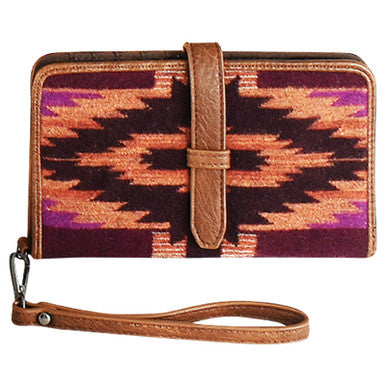 BG24186516W Wallet Purple Aztec Blanket Print