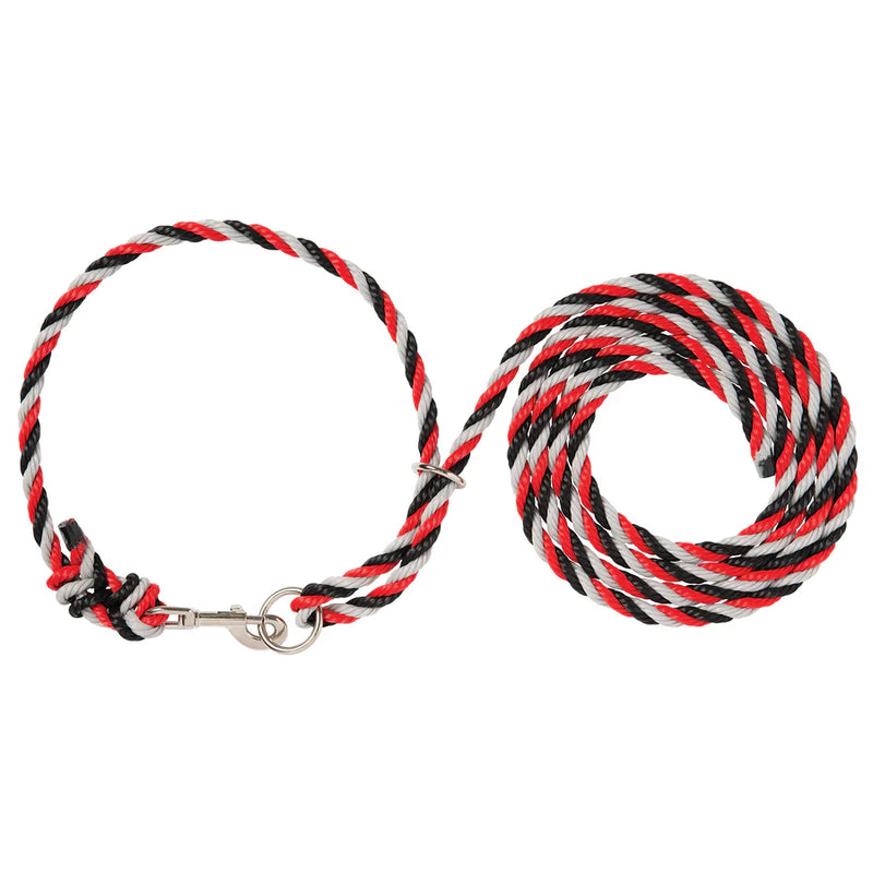 AC35-4040--425 Neck Rope Poly Adjustable Blk/Gry/Red
