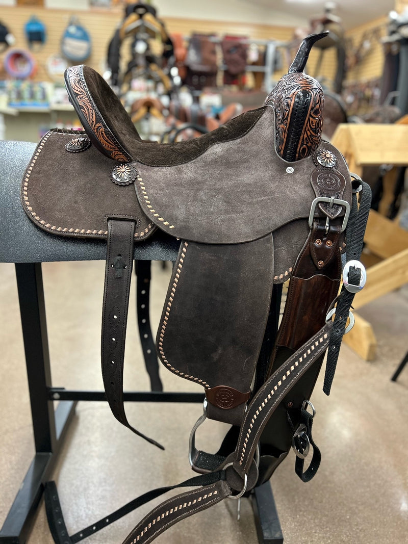 TK50045 NORTH ROCK Barrel Saddle 14.5" 2 Tone