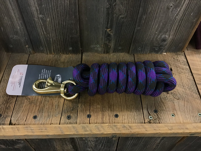 TK1050-Gr/Pu/Te Lead Rope 8.5' Trigger Bull Snap
