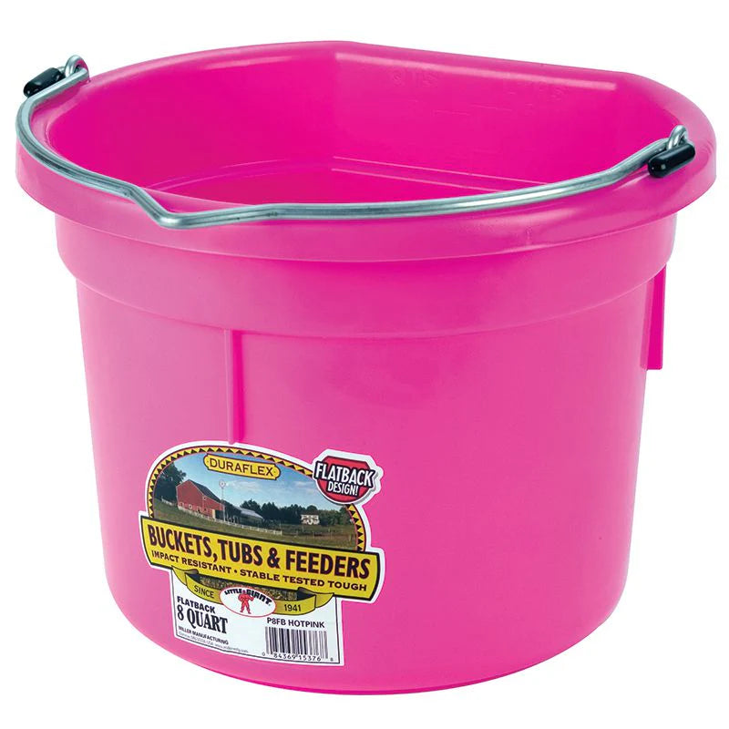 AC115-4-Pink Bucket Flat Back 8qt P8FB
