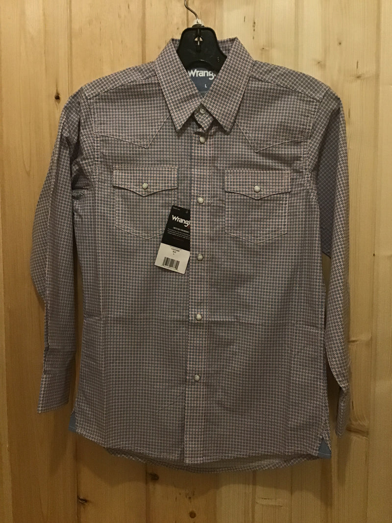 CL112374368 Wrangler Boys 20x Snap L/S Shirt- Pattern