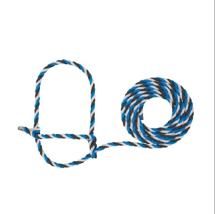AC35-7900--H45 Halter Rope Cattle - Blue/Black/Gray