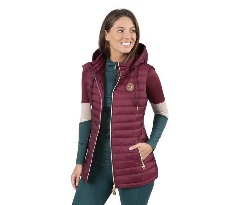 CLAPP647-Wine Women's Aubrion Packaway Vest