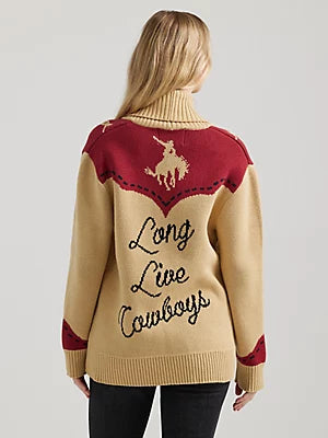 CL112356699 Wrangler Ladies Cardigan- Long Live Cowboys