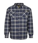 CKWK048-Blue Nats Men's Plaid Quilted Flannel Shirt