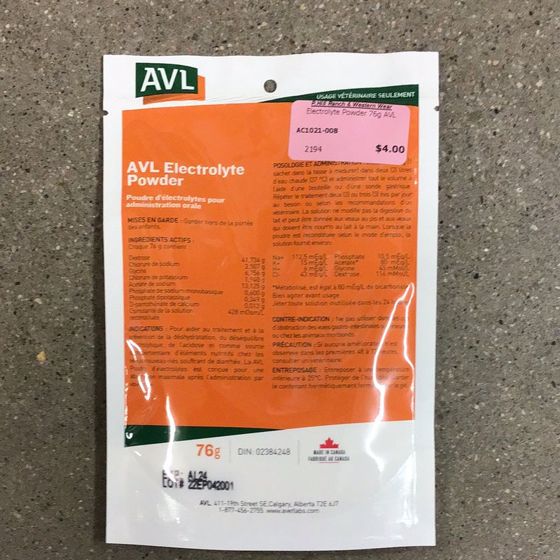 AC1021-008 Electrolyte Powder 76g AVL