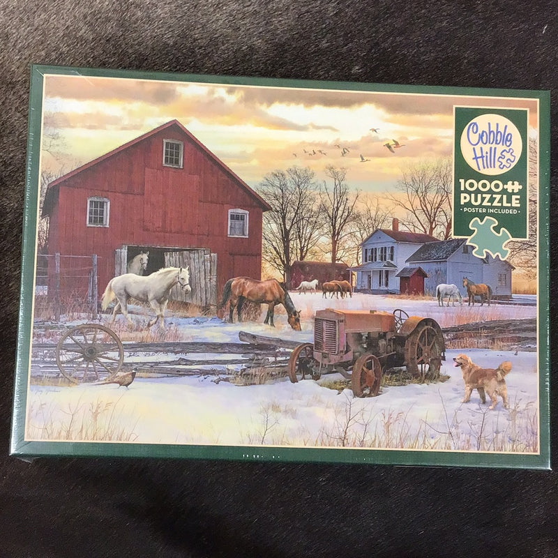 BG40027 1000pc Puzzle "Winter on the Farm"