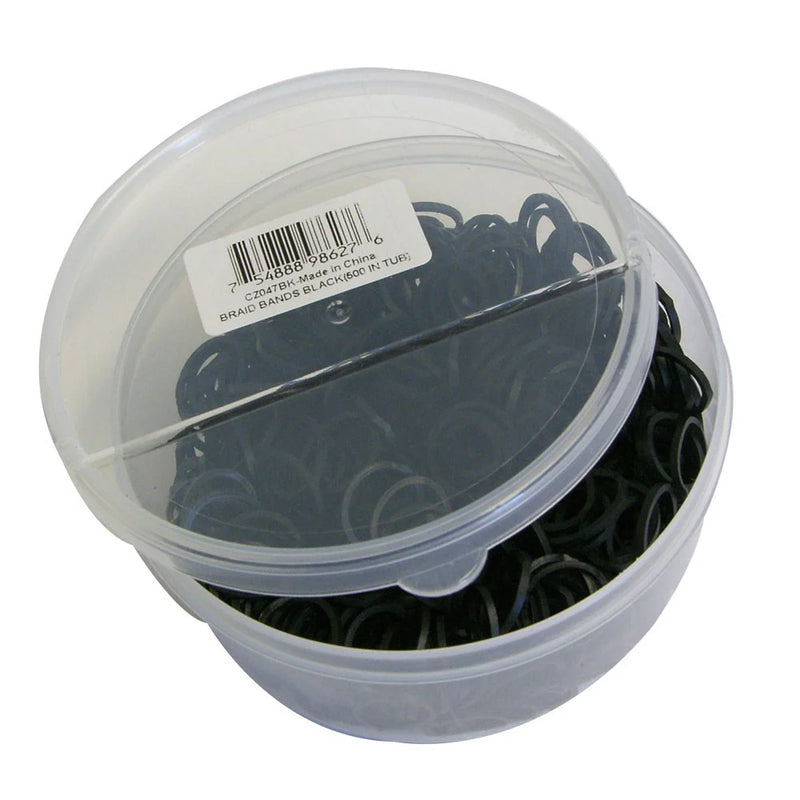 TK1008--Black Braiding Bands - Tub -EZI Groom