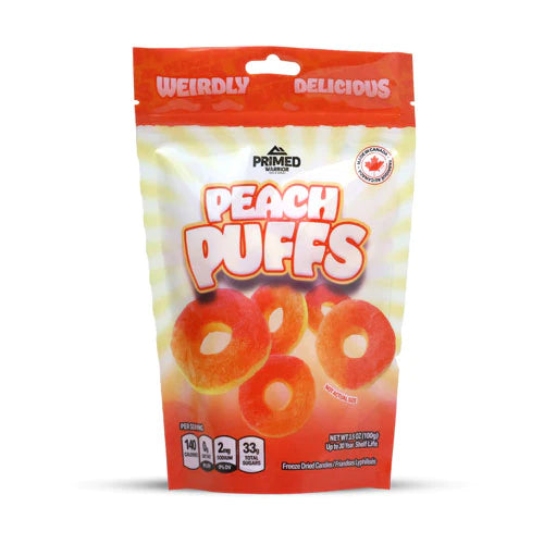 BGPW11359 Primed Warrier - Peach Puffs Freeze Dried - 100g