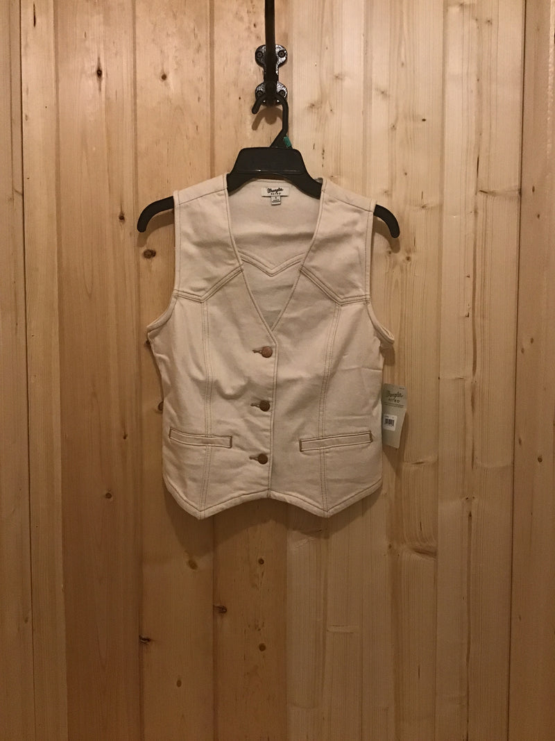 CL112375255 Wrangler Denim Vest- White