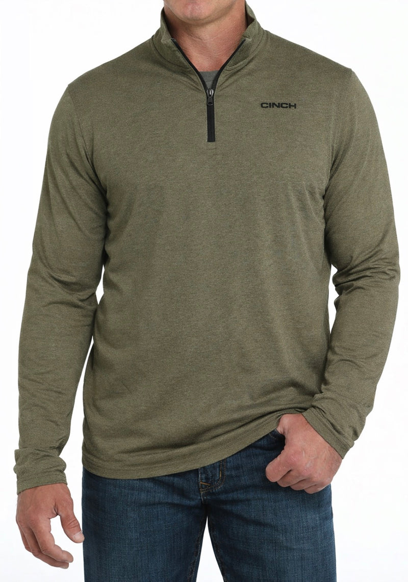 CLMTK1882002 Olive Cinch Men's 1/4 Zip Hoodie