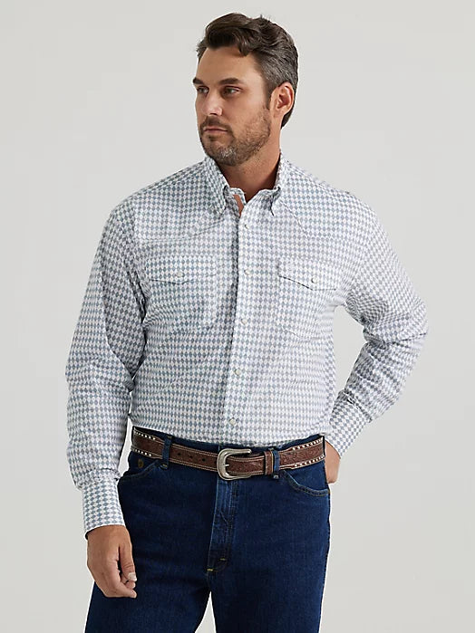CL112344892 Mens Wrangler L/S GS Diamond Print Button