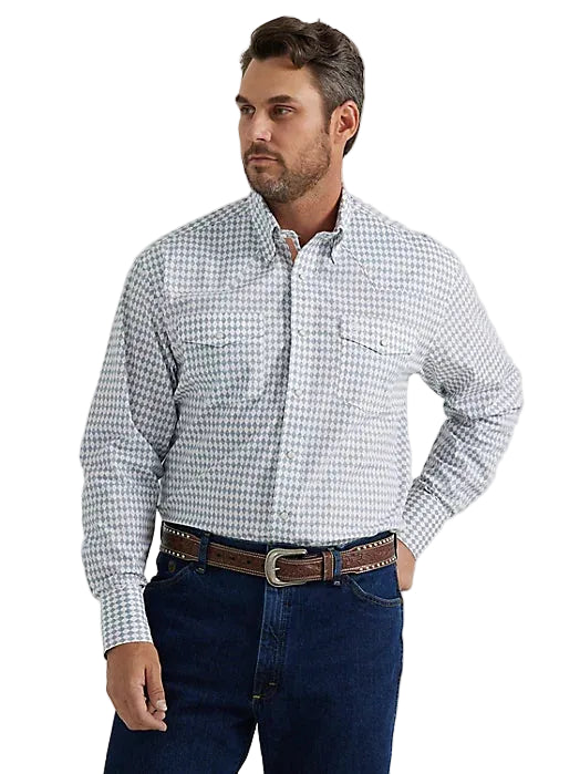 CL112344892 Men's Wrangler L/S GS Diamond Print Button