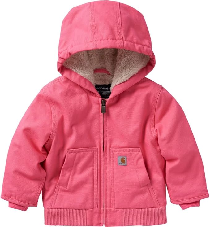 CLCP9566-12M-Pink Carhartt Jacket Active Fleece Lined