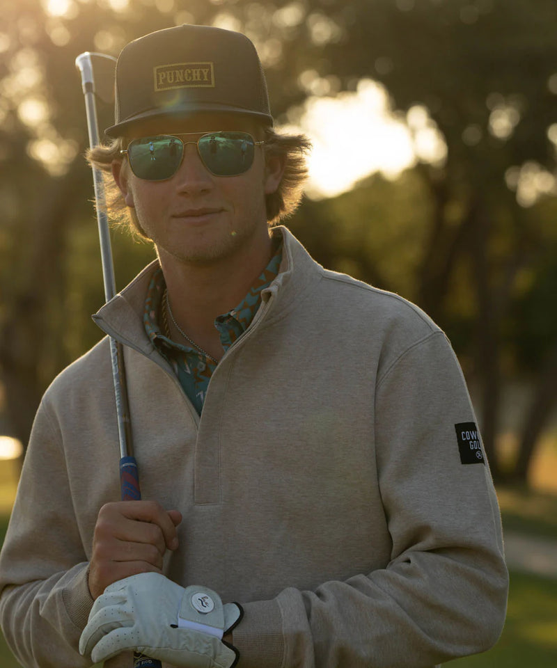 CLHH1243 Hooey Men's "Cowboy Golf" Pullover- Tan