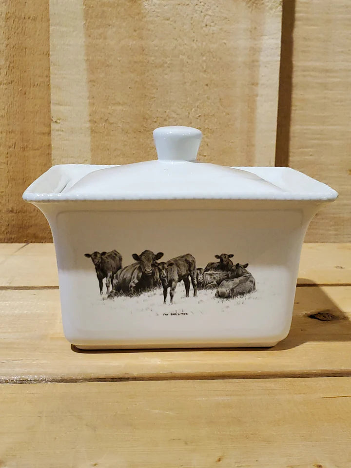 BG180100008--Cattle C Bernie Brown Butter Dish