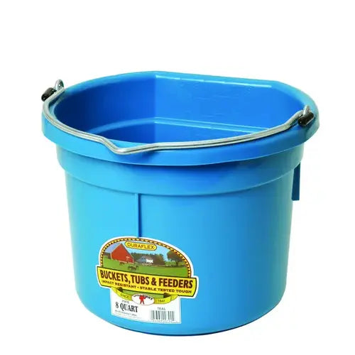 AC115-4-Teal Bucket Flat Back 8qt P8FB