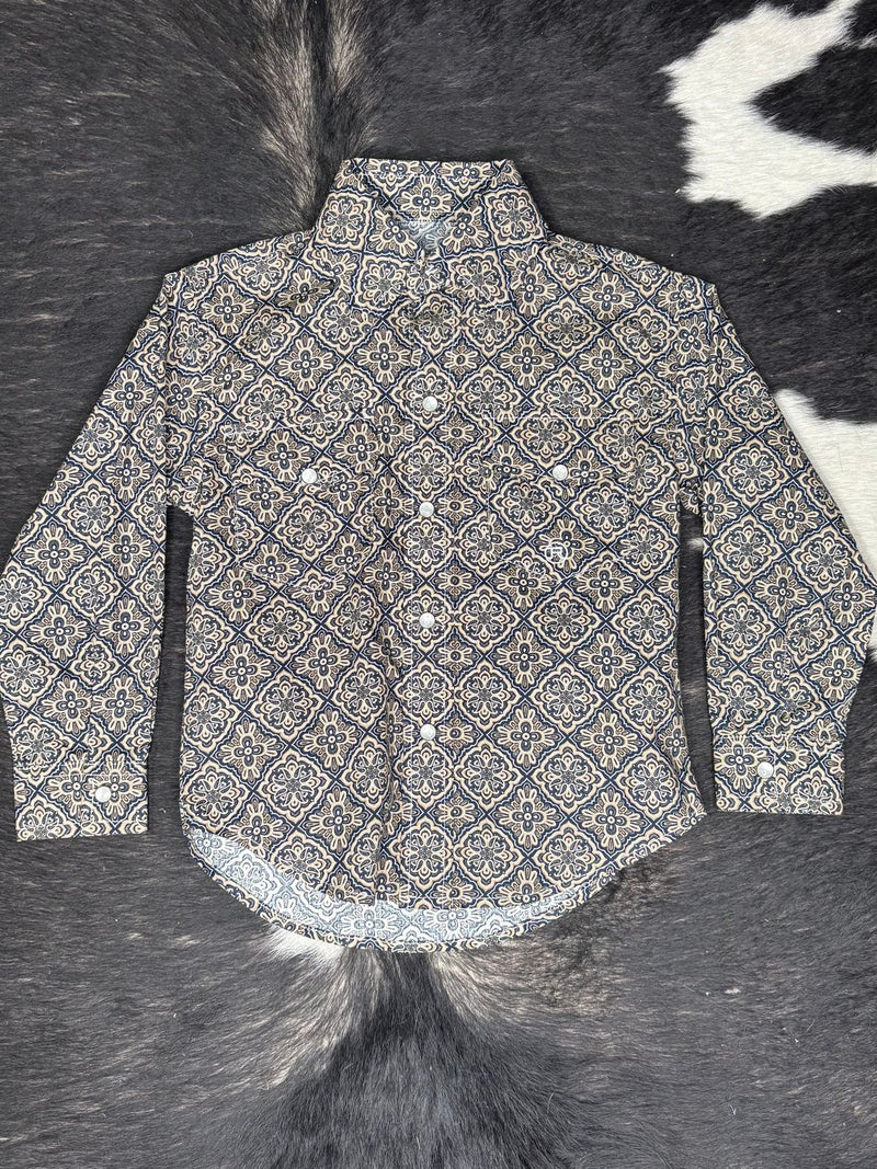 CL03-020-0225-6034 Boys Roper L/S Shirt- Bronze Medallion