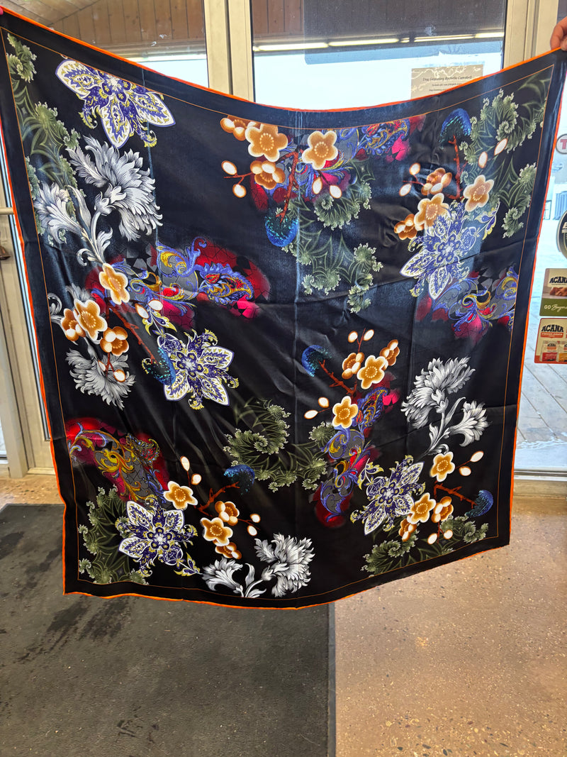 CLSCRFCHARMEUSE---Black My Scarf Silk Charmeuse - 34"