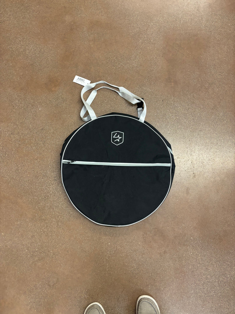 TK618524--Black Rope Bag - Zipper Adjustable Strap