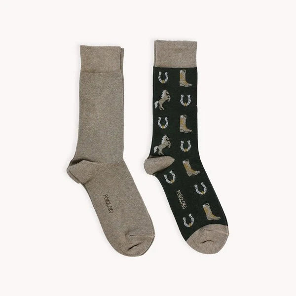CLPMS-SP4-S/M Pima Socks Cotton- Ranch 2pk