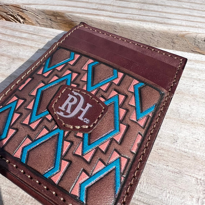 BG23111875M14 Mens Money Clip Wallet w/ Aztec