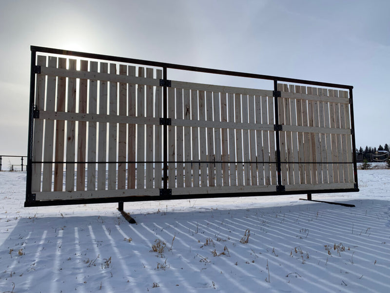 LECUSTWINDPANEL Wind Fence 24' Pipe W/ Wind Boards