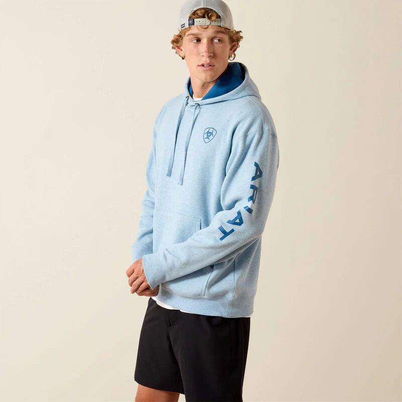 CL10071480 Ariat Mens 2.0 Logo Hoodie- Baby Blue