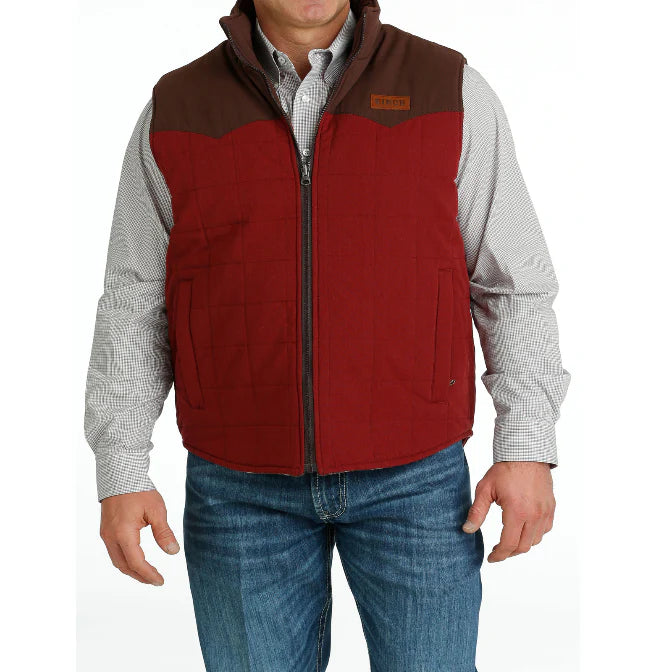 CLMWV1576002-Burgandy Cinch Mens Reversible Vest
