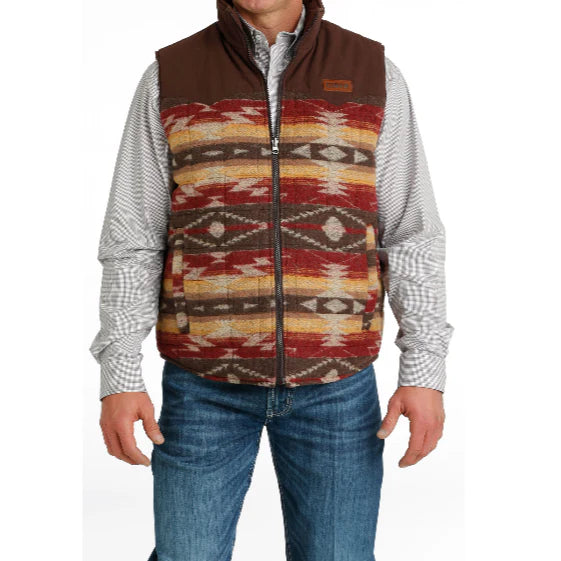 CLMWV1576002-Burgandy Cinch Mens Reversible Vest