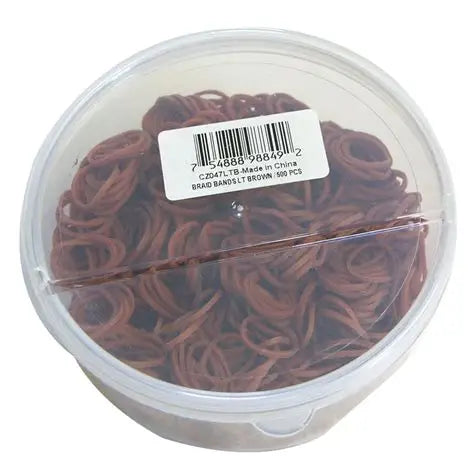 TK1008--Brown Braiding Bands - Tub -EZI Groom