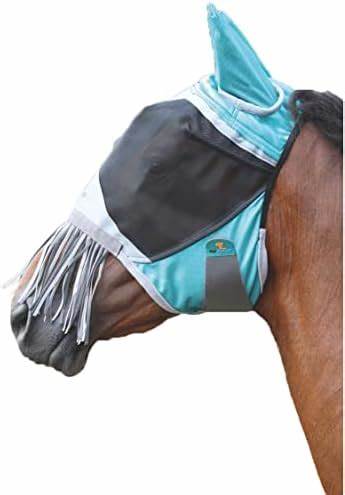 TKACC315-COB-Green Fly Mask w/Ears & Fringe