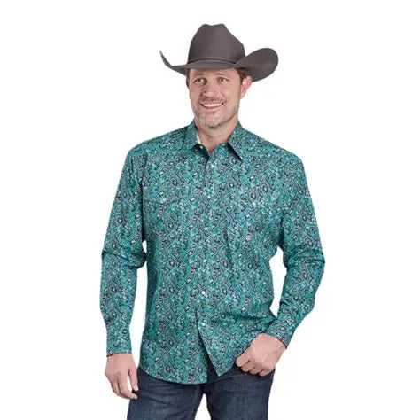 CL03-001-0325-6030 Men's Roper River Paisley L/S Shirt