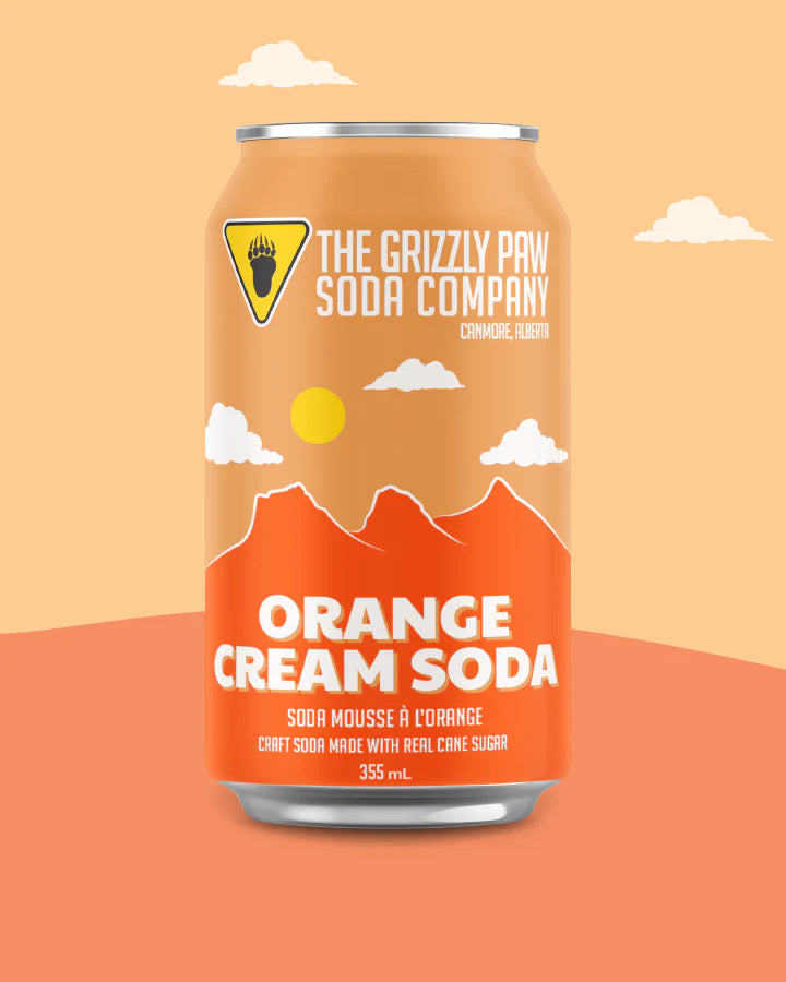 BGGP00003 The Grizzly Paw - Soda- 4 Pack - Orange Cream Soda