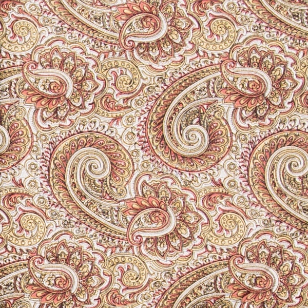 CLSCRFPAIS--BrsBronz Scarf Silk Cowboy Paisley - 34"