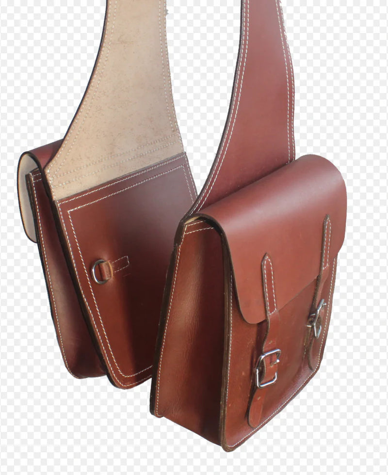 TKSB3006--Light Leather Saddle Bag