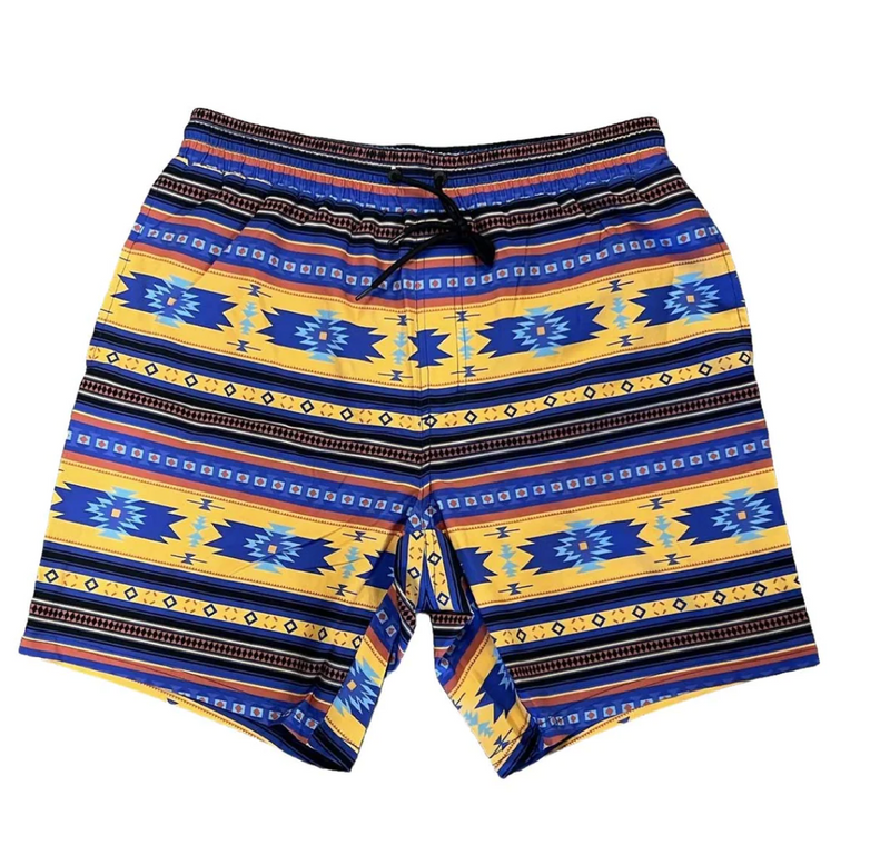 CLMB58135003 Mens Swim Trunks Aztec Print