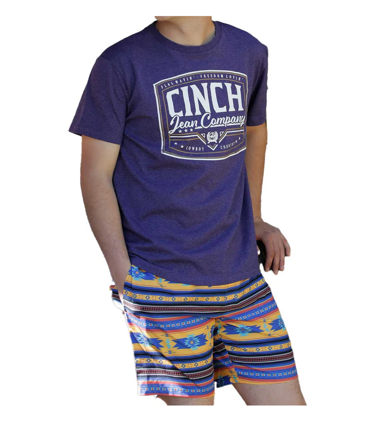 CLMB58135003 Mens Swim Trunks Aztec Print